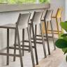 Стул пластиковый барный Trill Stool горчичный 500х530х965 мм