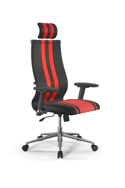 Кресло Sit 10 B2-187D - Extra /Kb40/Wh40/D03P/H3mL-G-2D(M09.B23.G18.W01), черный-красный