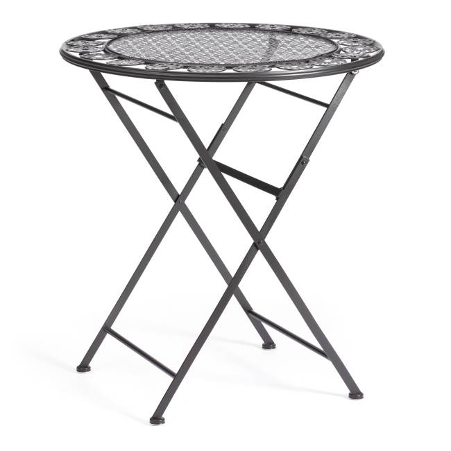 Стол Патио/Patio (PL08-11139) стальной сплав, черный, 70х75см черный стальной сплав