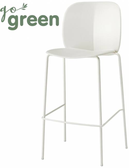 Стул пластиковый барный Mentha Go Green лен 490х520х1110 мм Стул пластиковый барный Mentha Go Green лен 490х520х1110 мм