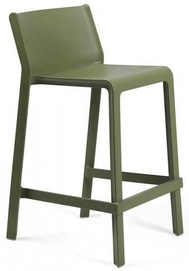 Стул пластиковый полубарный Trill Stool Mini агава 470х525х850 мм