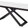 Стол ЛИВОРНО (LIVORNO) 180 цвет БЕЛЫЙ МРАМОР (MATT WHITE MARBLE SOLID CERAMIC) / ЧЕРНЫЙ, ®DISAUR