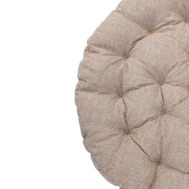 Кресло-качалка Папасан/Papasan (W 23/01 B) /с подушкой/ 115х78х104см, коньячный, подушка рогожка, меланж Cognac (коньяк)