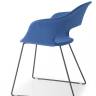 Кресло с обивкой Lady B Pop sledge frame антрацит, синий 570х610х780 мм