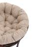 Кресло Папасан/Papasan (23/01 W) /с подушкой и ремешками/ 115х101х104см, античный черно-коричневый, подушка рогожка, меланж Antique brown (античный черно-коричневый)