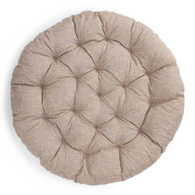 Кресло Папасан/Papasan (23/01 W) /с подушкой и ремешками/ 115х101х104см, античный черно-коричневый, подушка рогожка, меланж Antique brown (античный черно-коричневый)