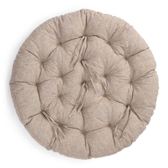 Кресло Папасан/Papasan (23/01 W) /с подушкой и ремешками/ 115х101х104см, античный черно-коричневый, подушка рогожка, меланж Antique brown (античный черно-коричневый)
