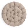 Кресло Папасан/Papasan (23/01 W) /с подушкой и ремешками/ 115х101х104см, античный черно-коричневый, подушка рогожка, меланж Antique brown (античный черно-коричневый)