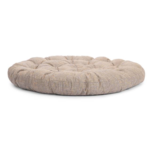 Кресло Папасан/Papasan (23/01 W) /с подушкой и ремешками/ 115х101х104см, античный черно-коричневый, подушка рогожка, меланж Antique brown (античный черно-коричневый)
