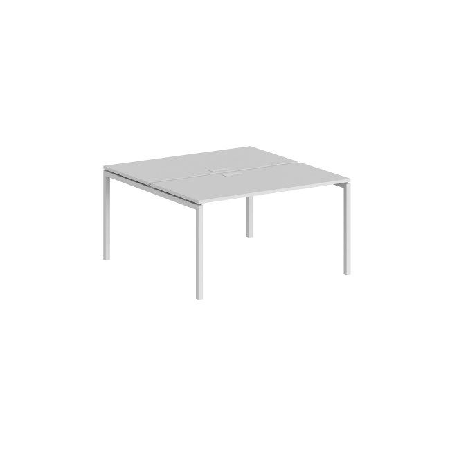 SG.245.WH.44.WH / Рабочая станция 1400х1438х750 / профиль: 40х40 белый; столешница:  белый