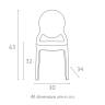 Стул прозрачный детский Baby Elizabeth красный 300х340х630 мм Стул прозрачный детский Baby Elizabeth красный 300х340х630 мм