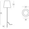Торшер пластиковый Fiaccola Ali Baba Lighting белый Ø600х2050 мм