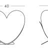 Светильник пластиковый настольный Сердце Love Lighting белый 400х270х380 мм