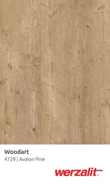 Столешница квадратная Werzalit Woodart авалонская сосна 800х800х20.5 мм