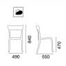 Стул пластиковый Hera-SP Rattan антрацит 490х550х840 мм Стул пластиковый Hera-SP Rattan антрацит 490х550х840 мм