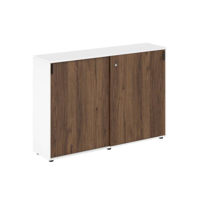 SG.713.WH.DM / Шкаф купе 1638х400х1125 средний, с замком / корпус: белый, фасады: дуб модена