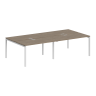 SG.254.OD.44.WH / Рабочая станция 2400х1438х750 / профиль: 40х40 белый; столешница: дуб темный