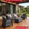 Комплект мебели Сканди (Scandi Linea 3 Seater Set ) графит Комплект мебели Сканди (Scandi Linea 3 Seater Set ) графит