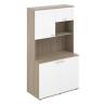 SG.1001.OD.WH / Офисная мини-кухня, 1200х600х2135 / корпус: дуб темный, фасады: белый