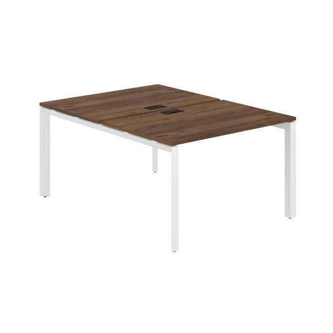 PR.247.DM.P59.WH / Рабочая станция 1200х1638х750 / профиль: 59х59 белый; столешница: дуб модена