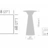 Стол ламинированный барный Roller Table 680х680х1100 мм