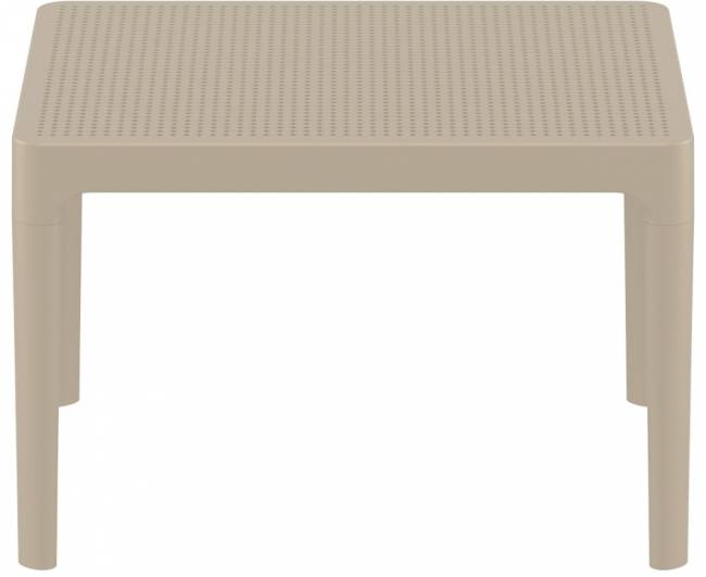 Столик пластиковый журнальный Sky Side Table бежевый 600х500х400 мм