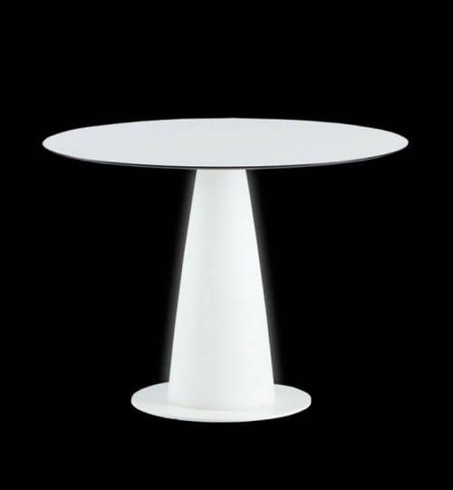 Стол из HPL пластика светящийся Hopla Lighting белый Ø1000х720 мм Стол из HPL пластика светящийся Hopla Lighting белый Ø1000х720 мм