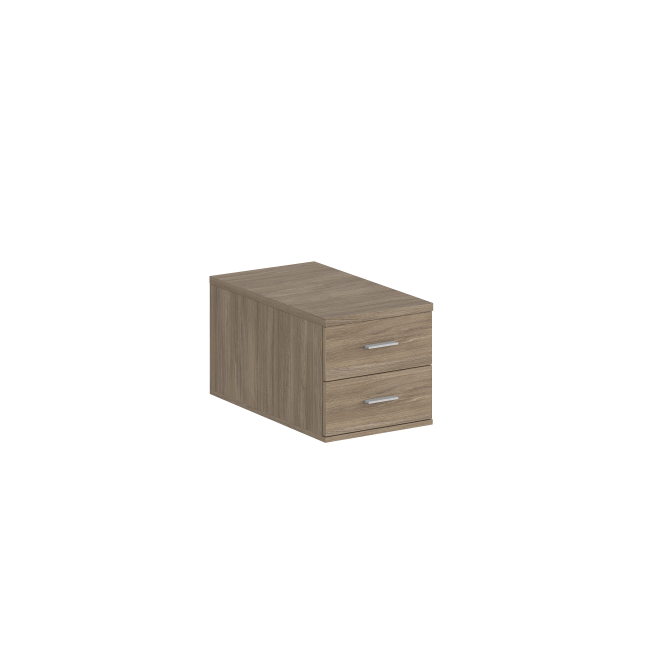 SG.536.OD.OD / Подвесная тумба с 2 ящ., 600, 400х446х342 / корпус: дуб темный; фасады: дуб темный