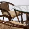 Стол Bali (Бали) из искусственного ротанга, орех