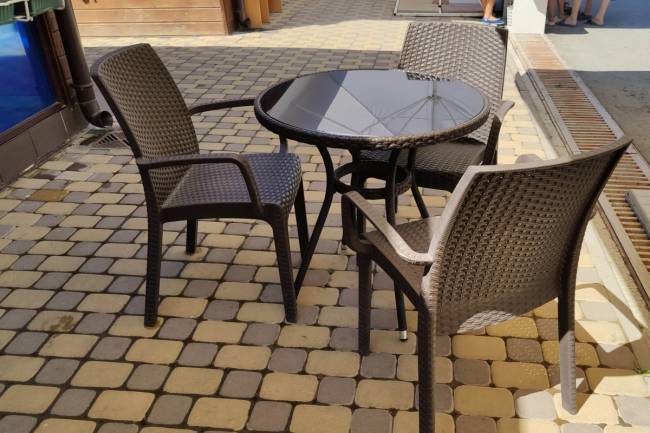 Стул B:rattan ИНДИАНА / INDIANA с подлокотниками, коричневый