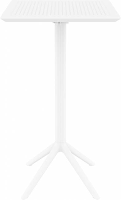 Стол пластиковый барный складной Sky Folding Bar Table 60 белый 600х600х1080 мм