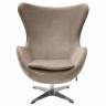Кресло EGG STYLE CHAIR латте, искусственная замша FR 0647 Кресло EGG STYLE CHAIR латте, искусственная замша FR 0647