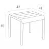 Столик пластиковый журнальный Paris Side Table черный 420х410х400 мм