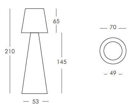 Торшер пластиковый уличный Pivot XL Lighting OUT белый Ø700х2100 мм