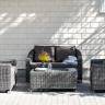 "Кон Панна" лаунж-зона из искусственного ротанга, цвет графит "Кон Панна" лаунж-зона из искусственного ротанга, цвет графит
