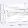 Скамья ДЕКО орех (Deco Garden Bench) 227 л.