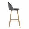 Барный стул Dodo 1 dark grey with edging / wood