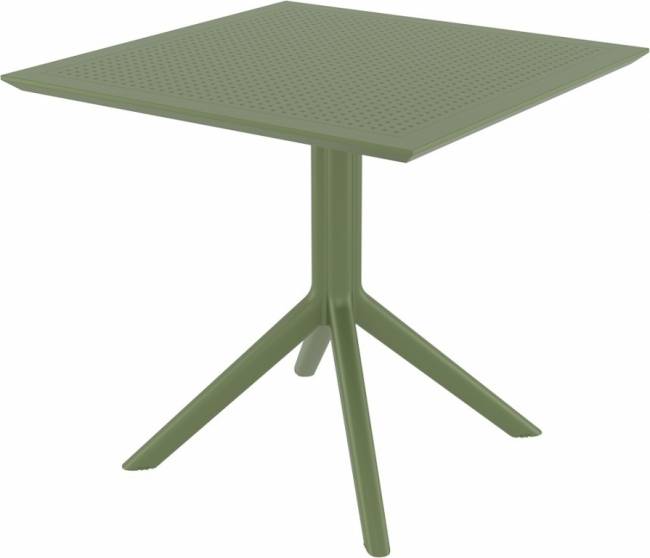 Стол пластиковый Sky Table 80 оливковый 800х800х740 мм