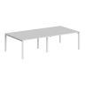 SG.251.WH.63.WH / Рабочая станция 2400х1238х750 / профиль: 60х30 белый; столешница: белый