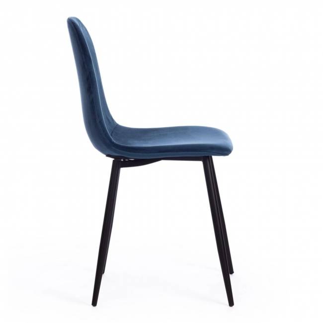 Стул BREEZE (mod. 4724) вельвет/металл, 44 х 53 х 87 см, Blue (синий) HLR63 / черный Стул BREEZE (mod. 4724) вельвет/металл, 44 х 53 х 87 см, Blue (синий) HLR63 / черный