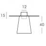 Столик пластиковый кофейный светящийся Peak Lighting белый Ø700х500 мм