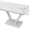 Стол АЛАТРИ (ALATRI) 120 цвет БЕЛЫЙ МРАМОР ГЛЯНЦ. (GLOSS STATUARIO WHITE), керамика / БЕЛЫЙ, ®DISAUR