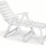 Шезлонг-лежак пластиковый Quintilla with Extension Armchair белый 1080х600х1080 мм