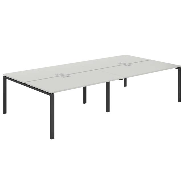 SG.259.SH.63.AN / Рабочая станция 3200х1638х750 / профиль: 60х30 антрацит; столешница: серый бархат