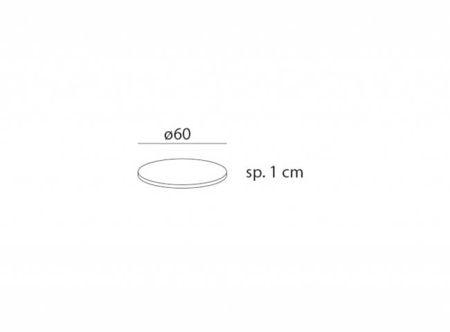 Столешница круглая Piano Laminato ø60 антрацит Ø590х10 мм