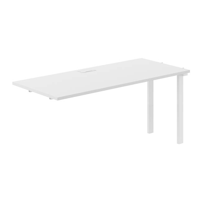 PR.268.WH.P59.WH / Секция рабочей станции s-b-s 1600х700х750 / профиль: 59х59 белый; столешница: белый