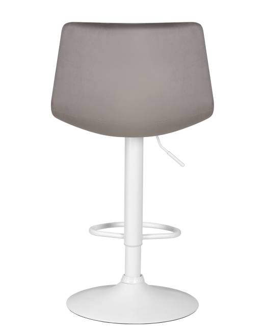 Стул барный DOBRIN TAILOR WHITE, серый велюр (MJ9-75)