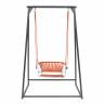 Качели плетеные Lisa Swing голубой, оранжевый 1450х1200х2220 мм