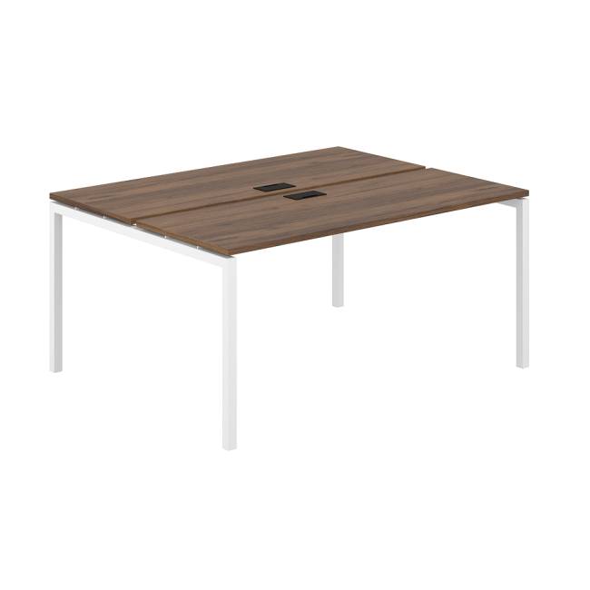 SG.243.DM.44.WH / Рабочая станция 1600х1238х750 / профиль: 40х40 дуб модена; столешница: дуб модена