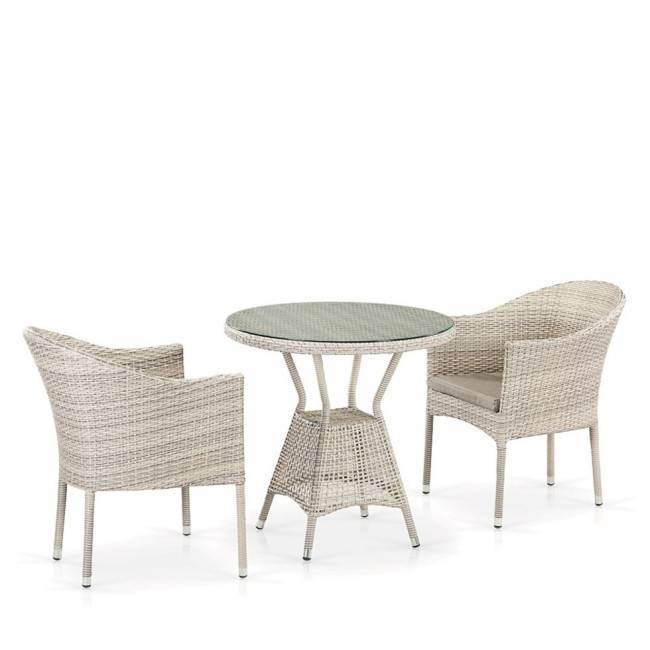 Комплект плетеной мебели из искусственного ротанга T705ANT/Y350-W85 2Pcs Latte Комплект плетеной мебели из искусственного ротанга T705ANT/Y350-W85 2Pcs Latte